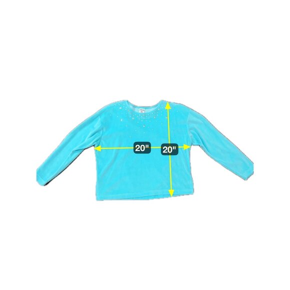 Can-Do Fashions Womens Small Star Embellished Blue Long Sleeve Top - Picture 7 of 8